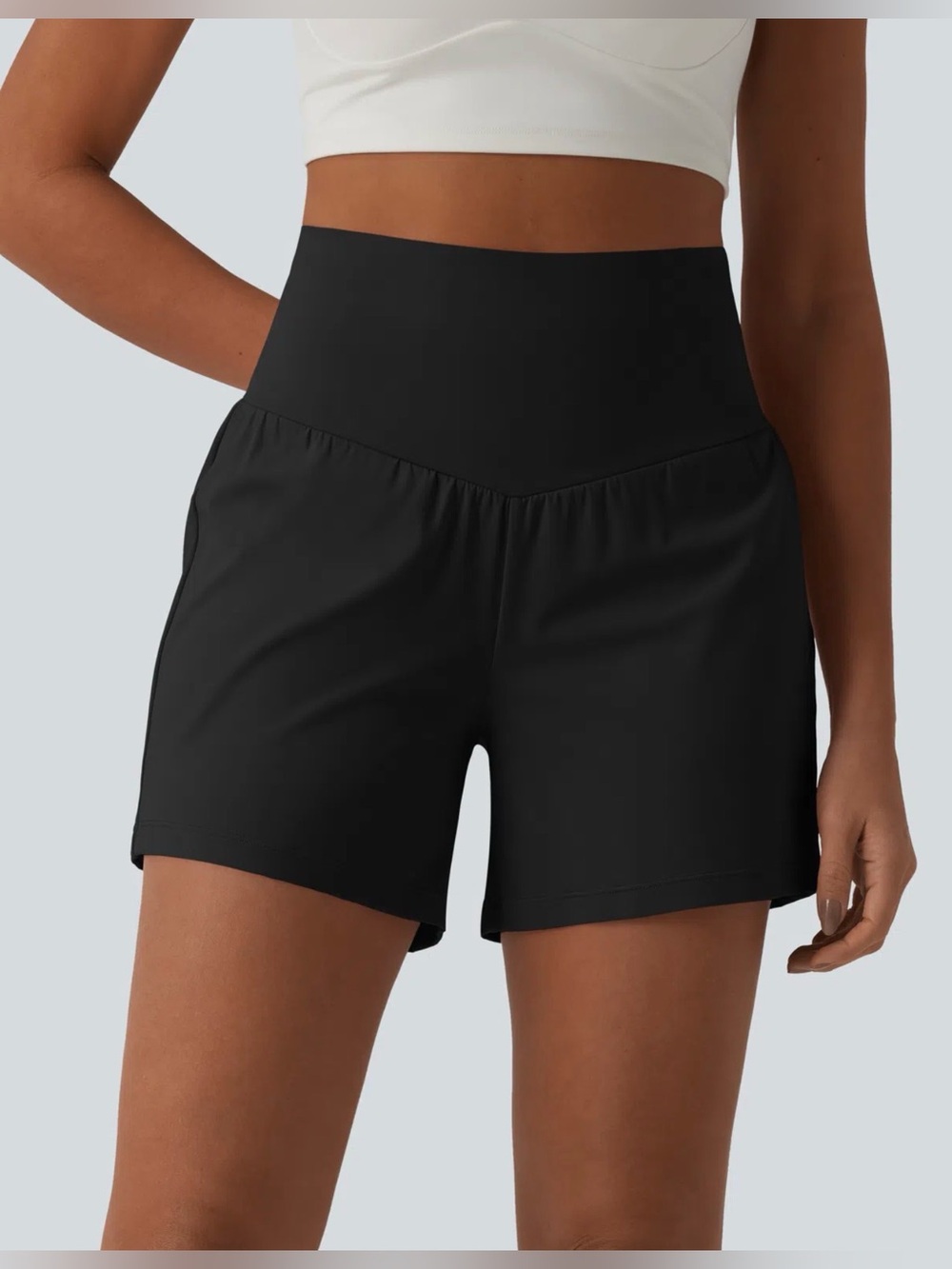 HALARA- SoftlyZero Airy High Waist 2-in-1 Cool Touch Shorts w/ Back Pocket, XL